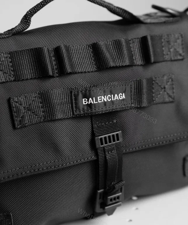 View 3 of Matte Balenciaga Nylon Crossbody: Luxury Utility Bag