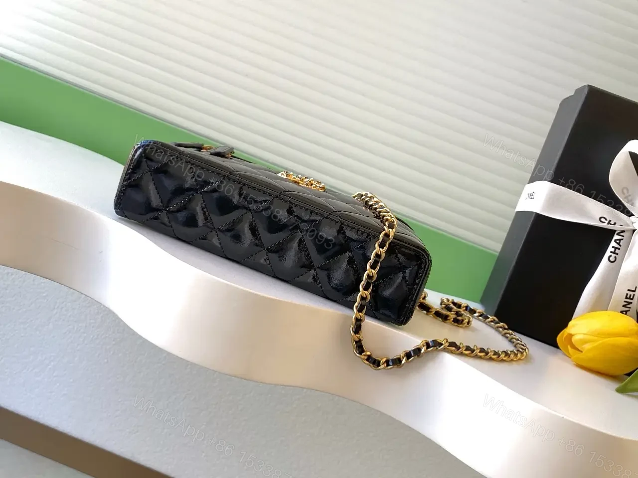View 7 of Quilted Chain Mini Handbag — Luxe, Compact, versatile crossbody
