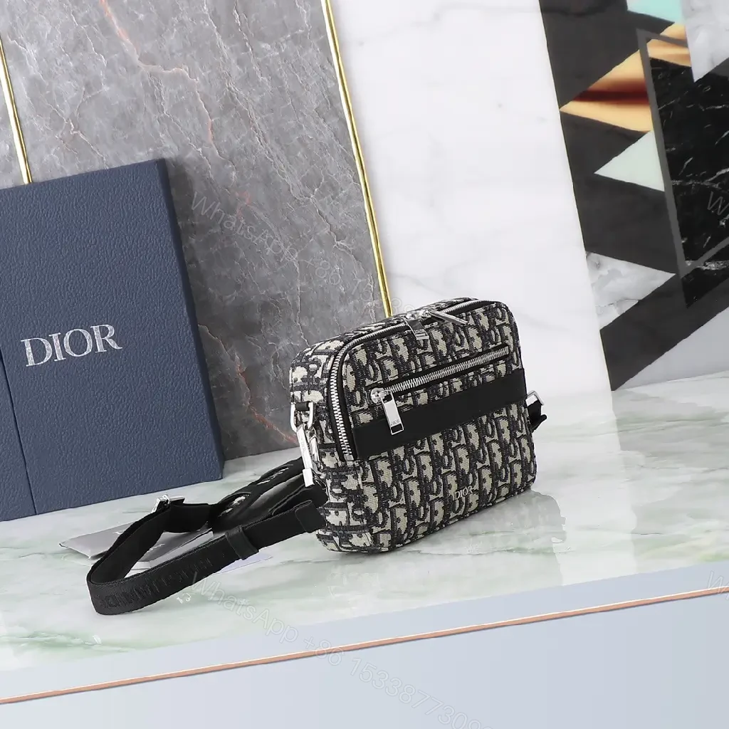 View 9 of Chic Micro-D Dioriac Shoulder Bag: Designer Pattern, Elevated Edge
