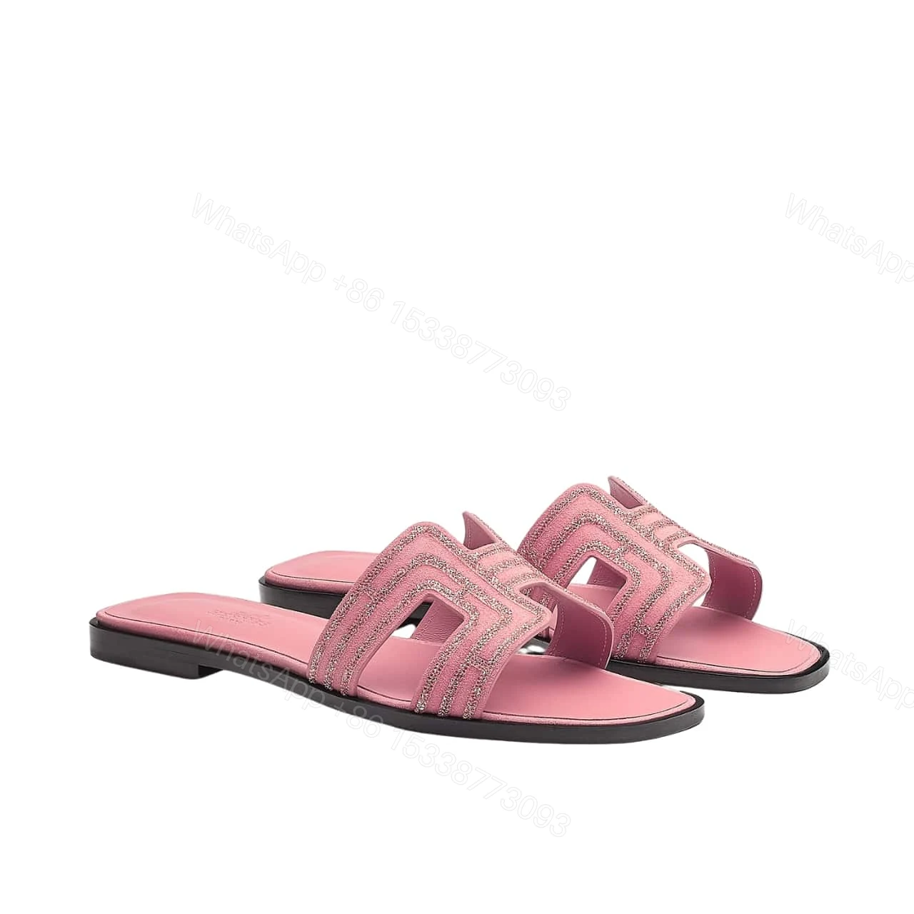 HERMES ORAN SANDAL ROSE AUBE H212010Z 9M380 — view 1