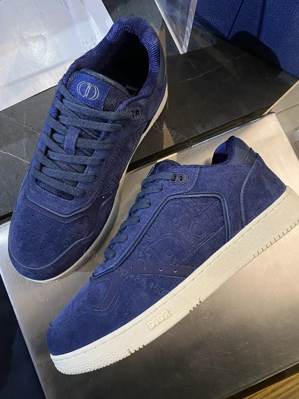 View 5 of Athletic Luxury Sneaker: Suede, Dior-Inspired Detailing, All-Day Comfort