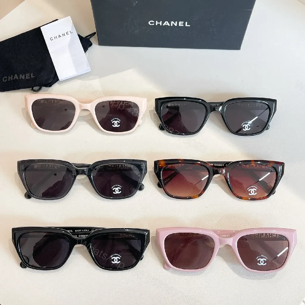 View 4 of Chic Black Acetate Sunglasses with Quilted Case, Luxury Style