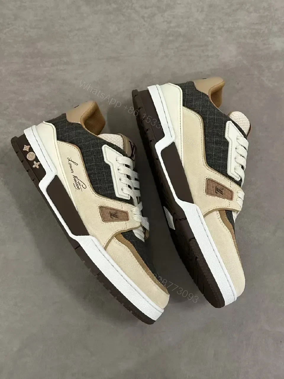 View 6 of Textured Runner: Premium Leather + Suede High-Top Sneakers