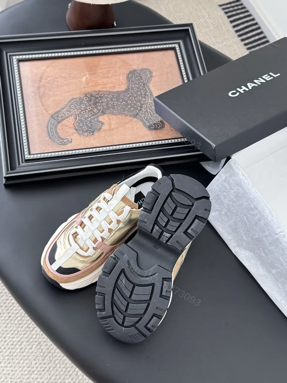 View 2 of Chic Suede-Mesh Chunky Sole Sneakers with Plush Comfort
