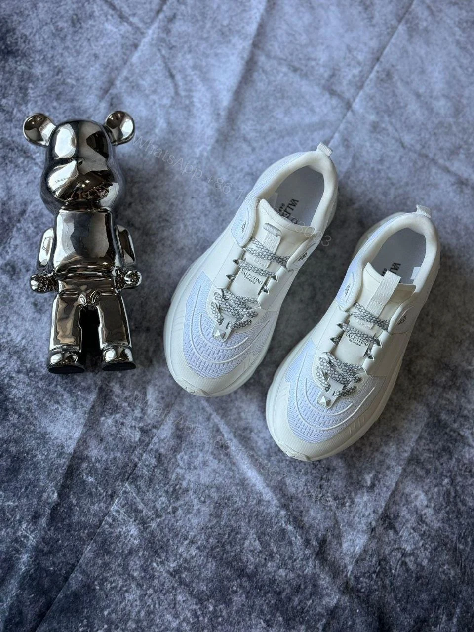 View 3 of Valentino Garavani True Act Lace-Up Sneakers