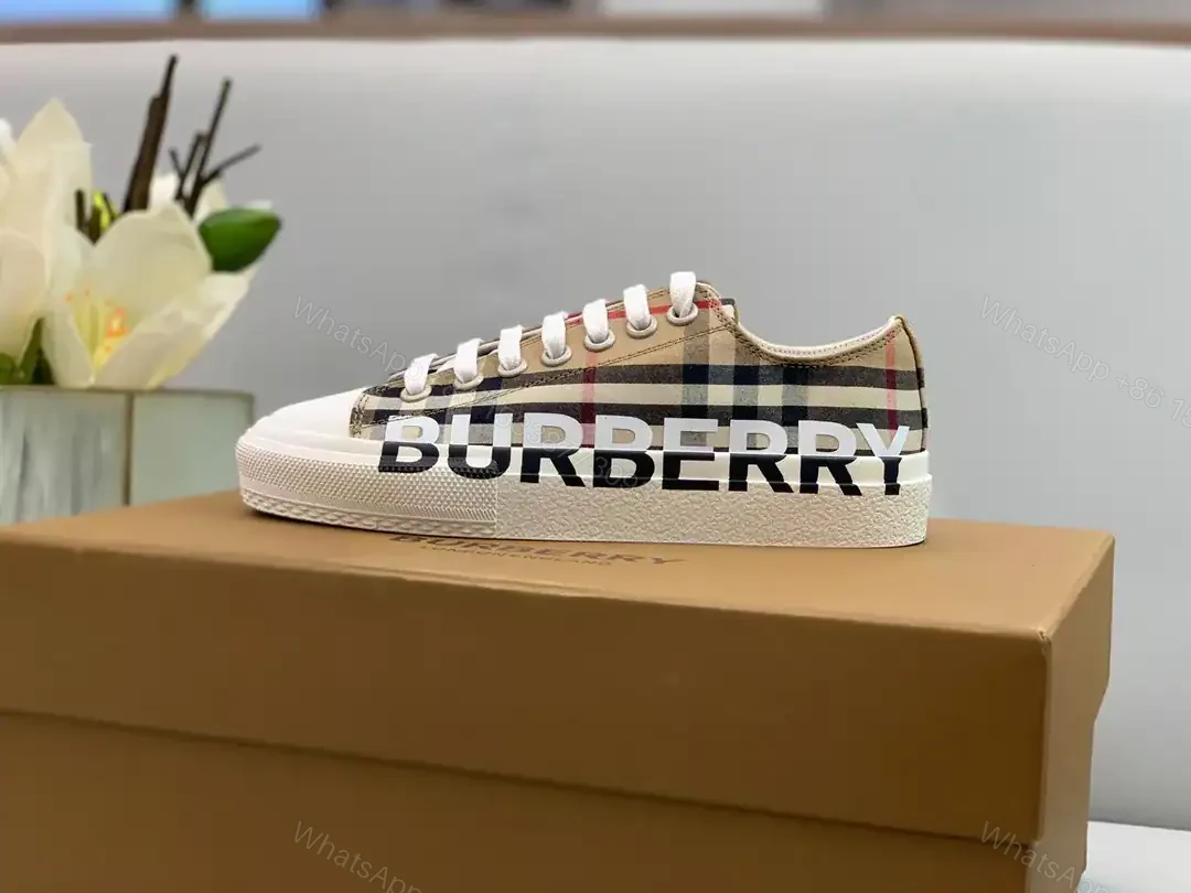 View 7 of BURBERRY CHECK COTTON SNEAKERS – BBR126