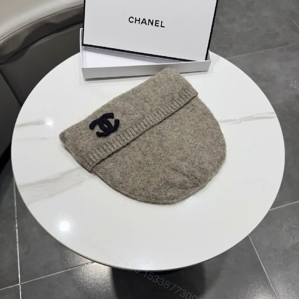 View 6 of Cozy Beanie in Taupe Knit | Luxe, Subtle Logo, Everyday Warmth