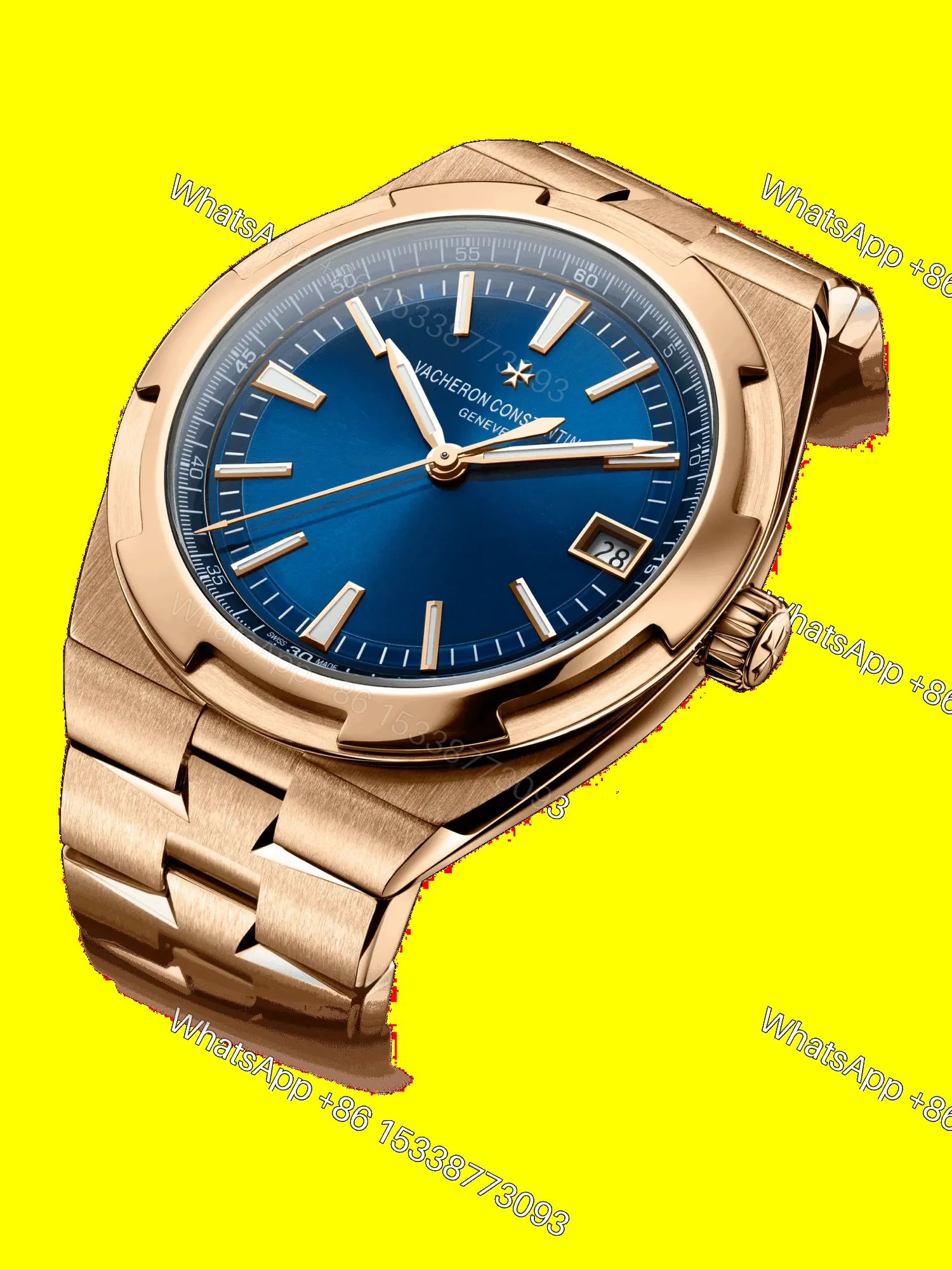 View 2 of Replica vacheron constantin Overseas self-winding 41 mm Pink gold, 18K 5N pink gold
