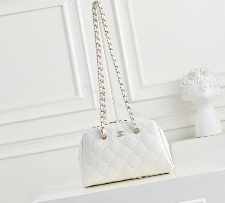 View 5 of Chanel Replica Mini Bowling Bag Clutch with Chain TB298