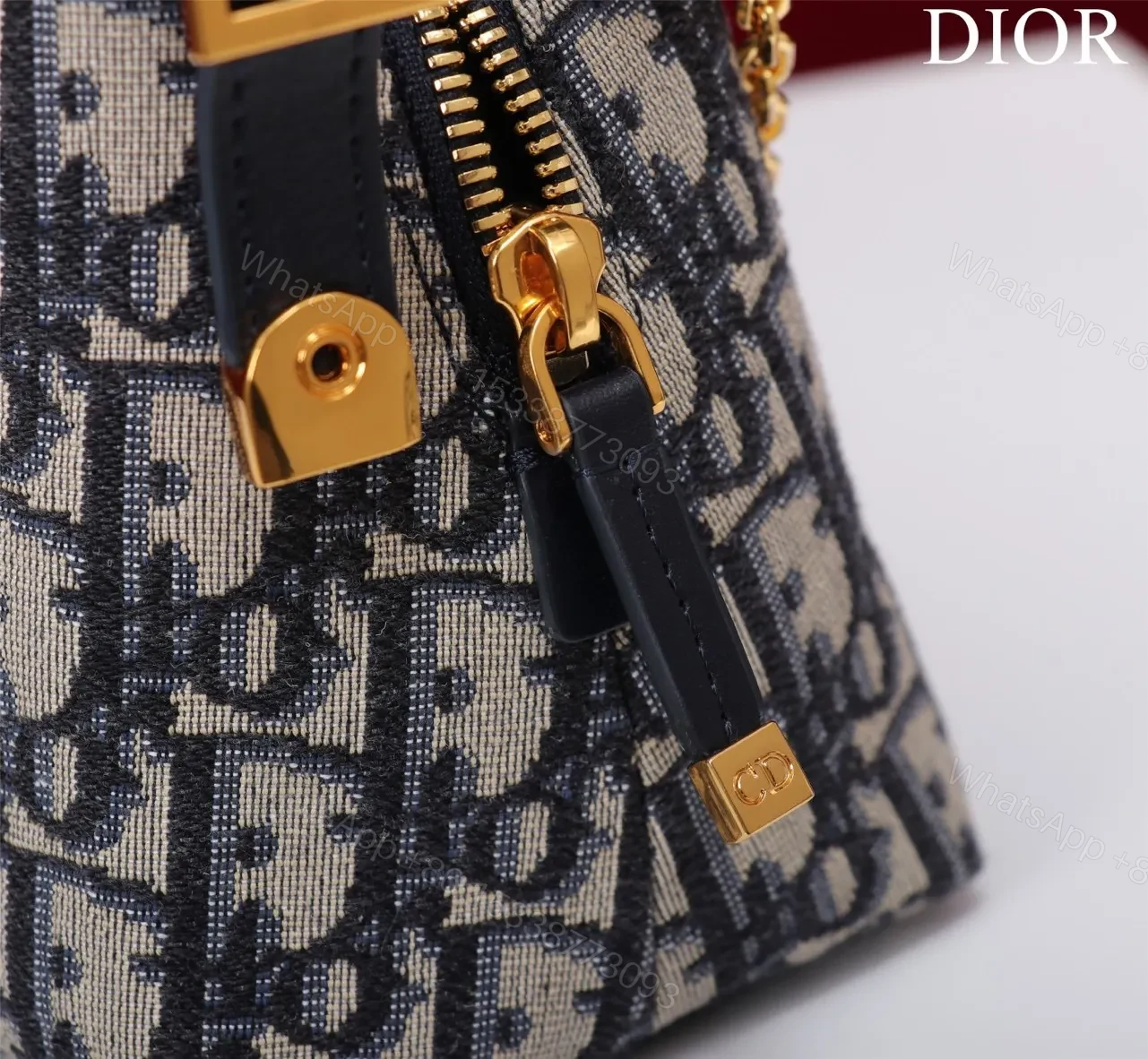 View 3 of Dior Plaid Women’s Handbag, Glossy Leather, Replica 11 High Quality 20cm