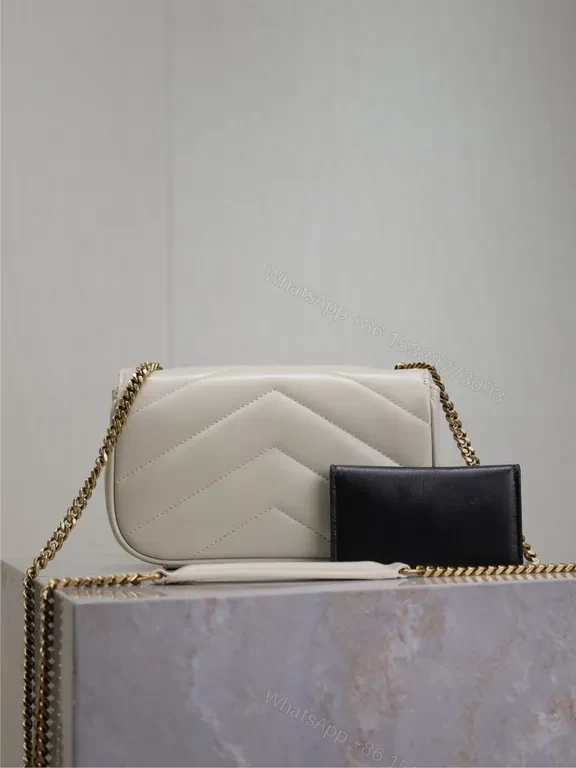 View 3 of Quilted Leather Crossbody with YSL Hardware â€“ Luxury Everyday