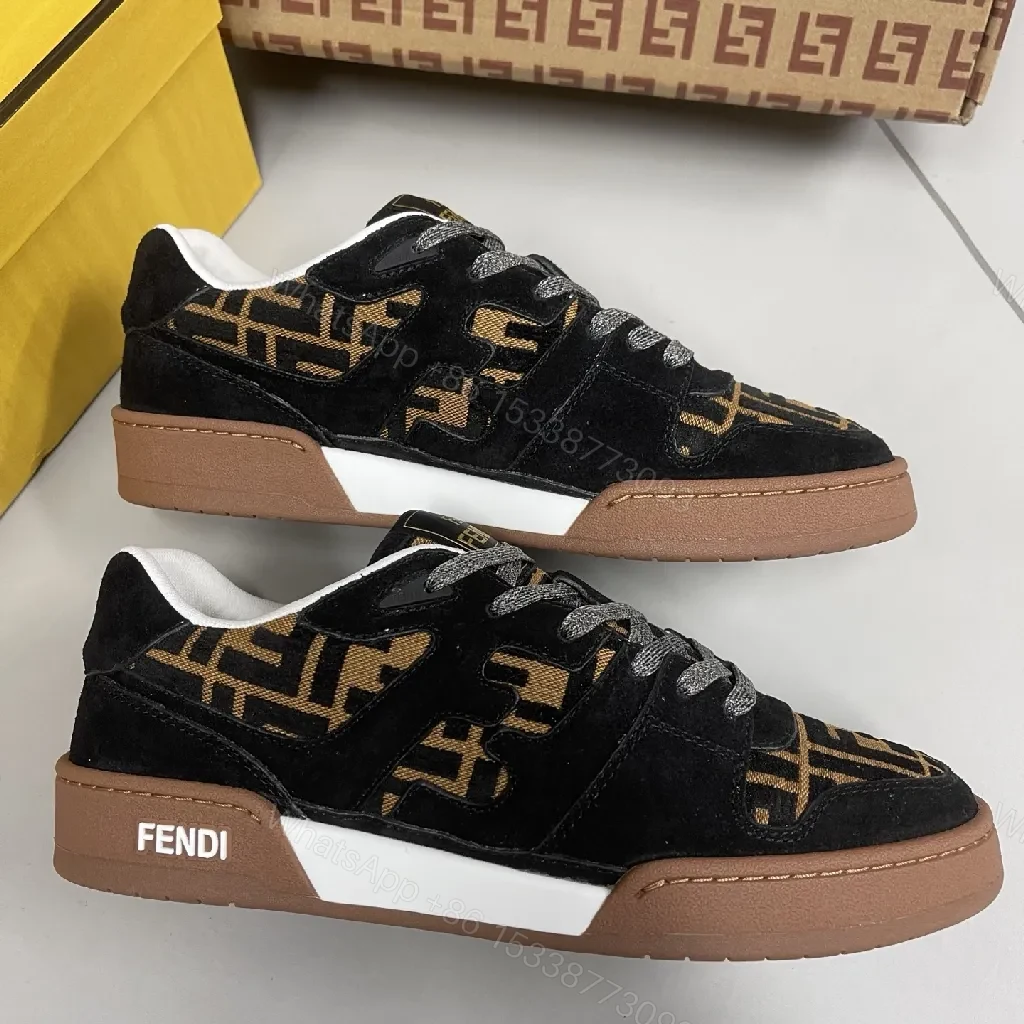 View 6 of Monochrome Suede-Luxe Low-Top Sneakers with Logo Detail