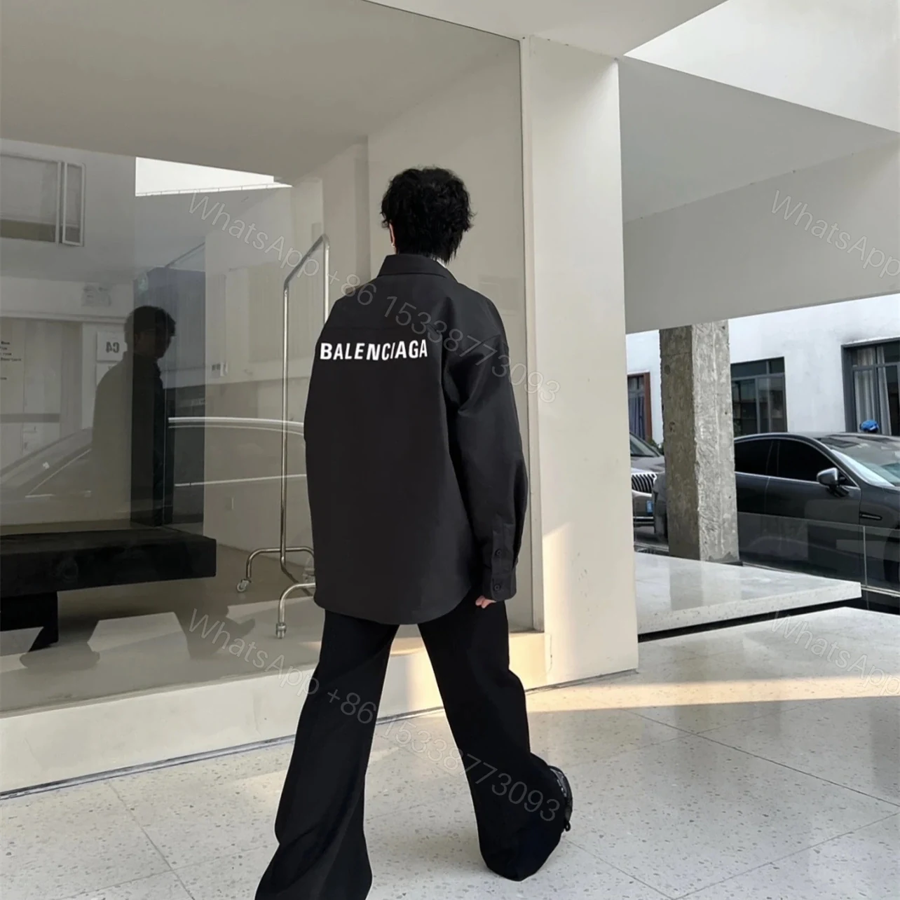 View 12 of 高仿Balenciaga*SS24系列725377長袖襯衫黑色