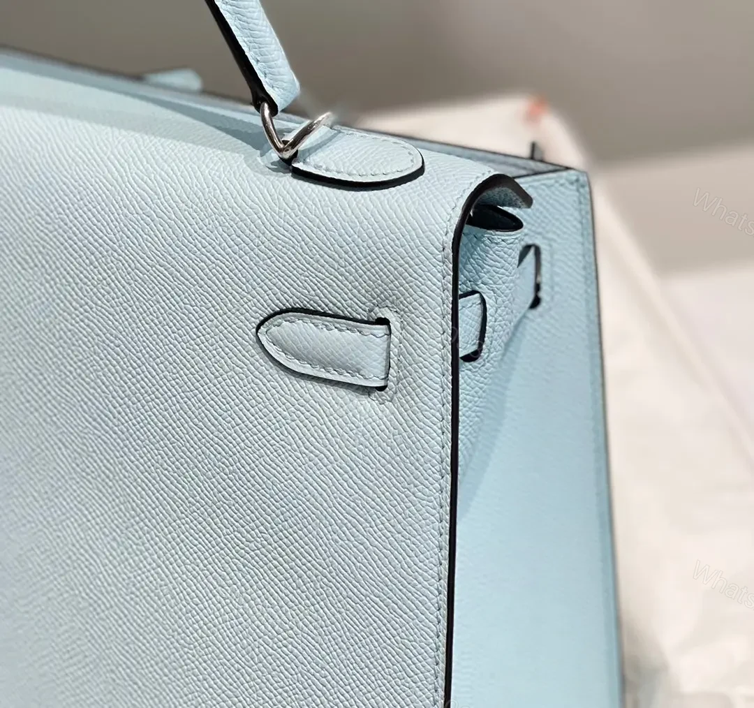 View 6 of HN 28CM IN BLUE BRUME EPSOM PALLADIUM HARDWARE