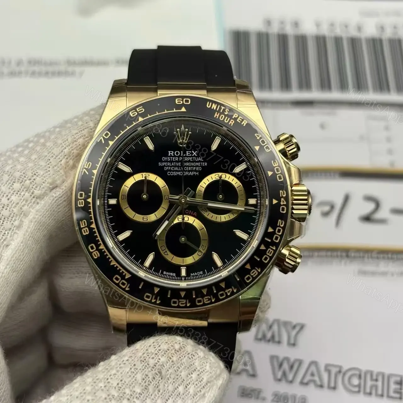 View 2 of Superclone Rolex Daytona Black Dial 126518LN