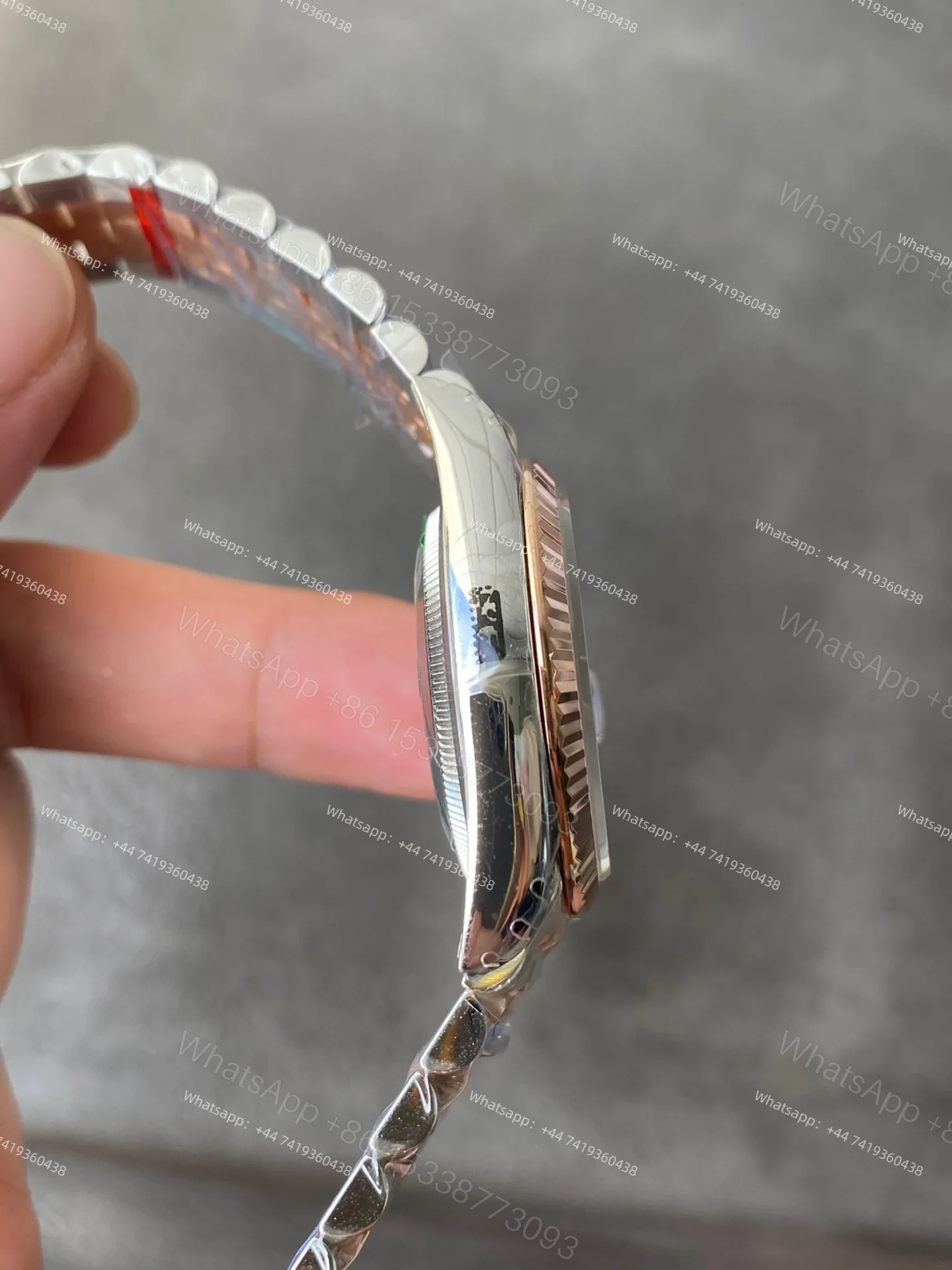 View 7 of Rolex Datejust M126231-0029 1:1 Replica Rose Gold Roman Gray Dial Jubilee 36MM 3235 Movement Super Clone Watch