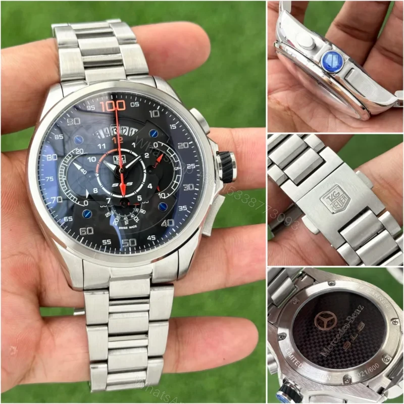 View 2 of Tag Heuer Mercedes SLS 100 Silver Chronograph 40mm
