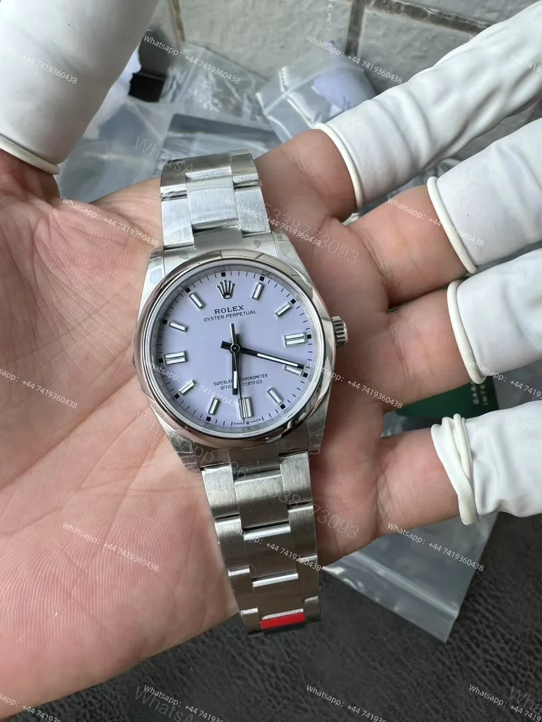 View 2 of Rolex Super Clone Oyster Perpetual M126000-0013 36mm Purple Dial 3230 Movement