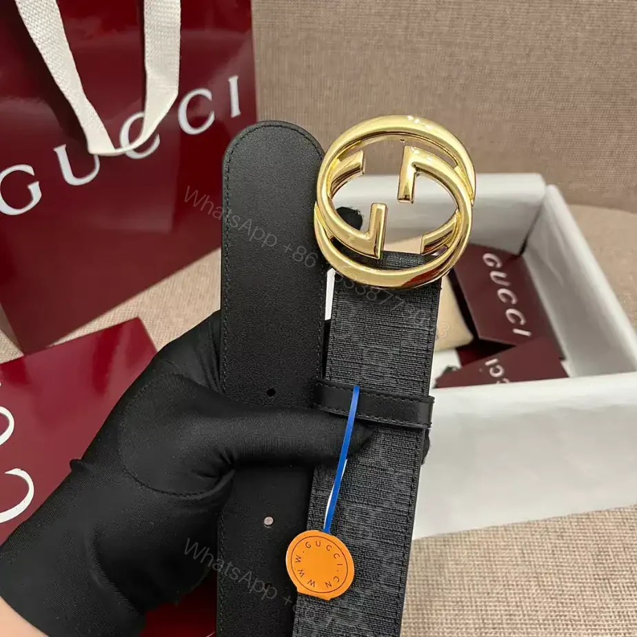View 9 of GUCCI BELT WITH INTERLOCKING G BUCKLE 4CM – B109