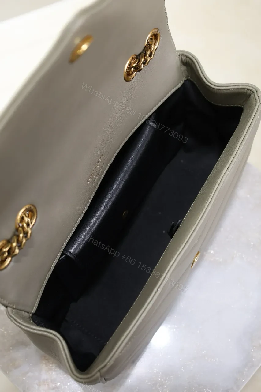 View 8 of Quilted Leather Bag with Gold Hardware, Structured, Versatile Tote