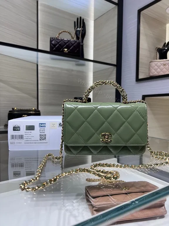 Chanel-Inspired Quilted Mini Satchel with Chain Strap — view 1