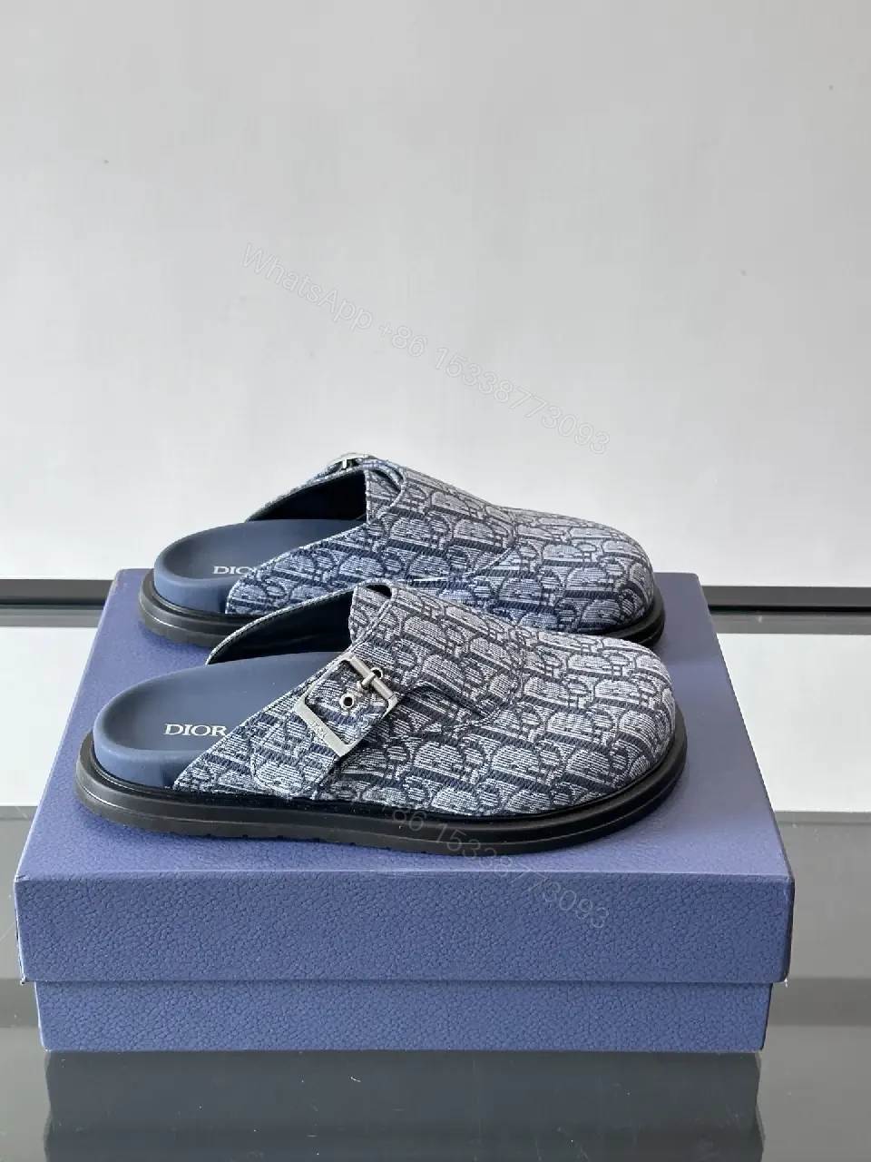 View 2 of Structured Patterned Slip-Ons with Signature Monogram Motif