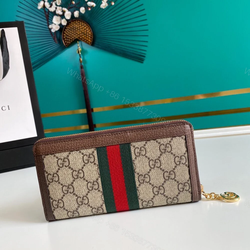 View 6 of Gucci Ophidia Zip Around Wallet Brown 19Cm 523154 96IWG 8745