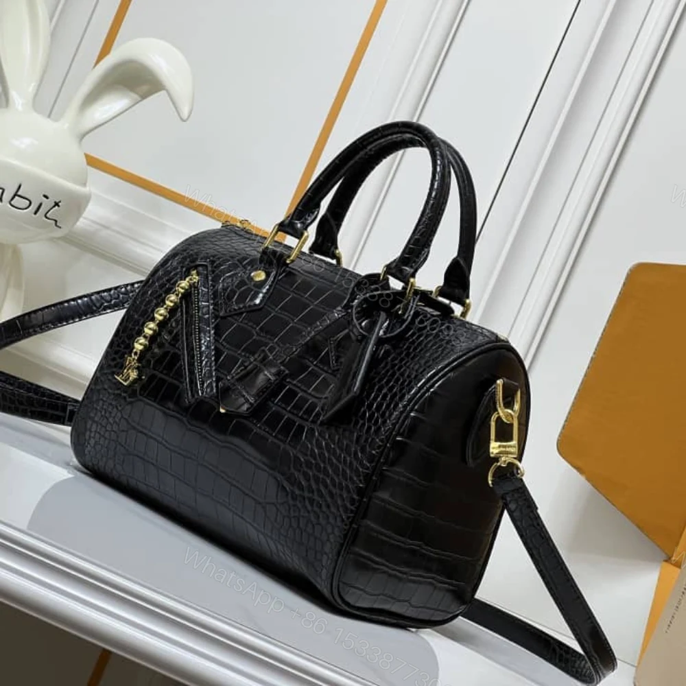 View 5 of Louis Vuitton Speedy Satchel Bag Black 25Cm