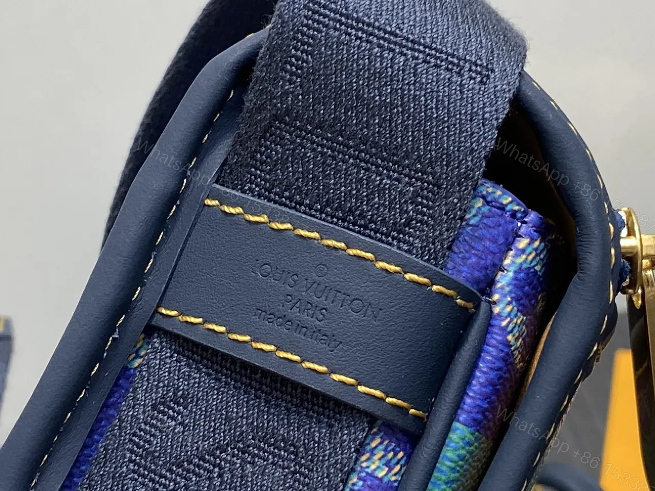 View 9 of Teal & Cobalt Block Crossbody — Monogram Luxe Mini Bag
