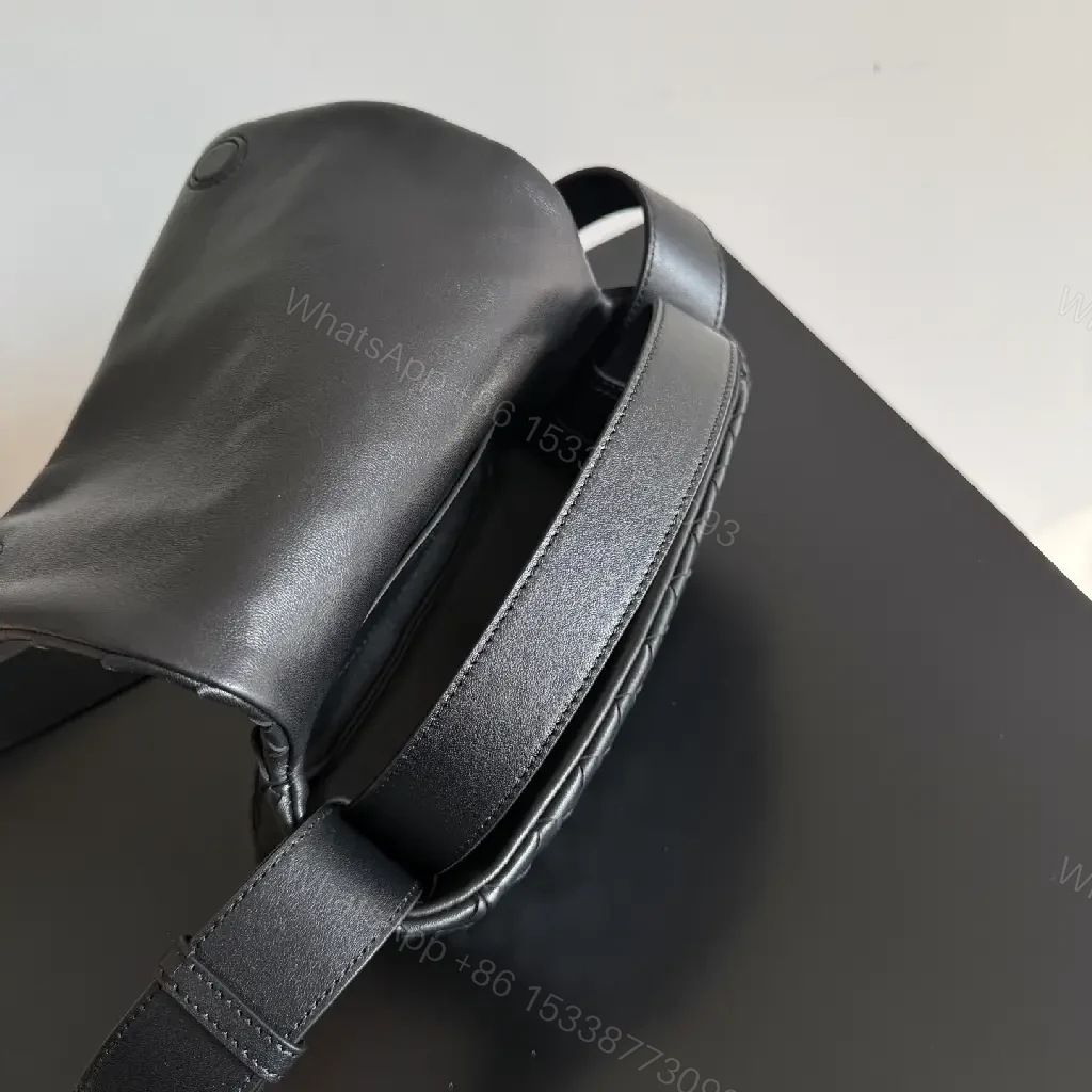 View 8 of Compact braided leather crossbody bag — timeless everyday luxury