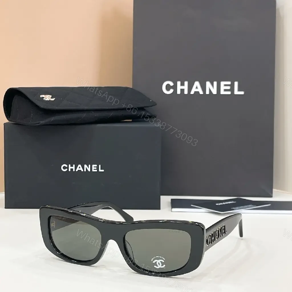 View 8 of Oversized Rectangular Sunglasses in Glossy Acetate with Logo Detail