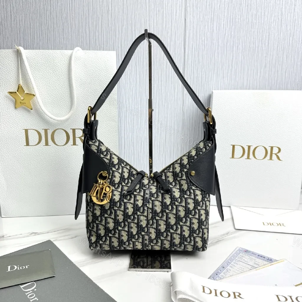 Monogram Textured Bucket Bag: Black Leather Trim, Gold Hardware, Medium — view 1