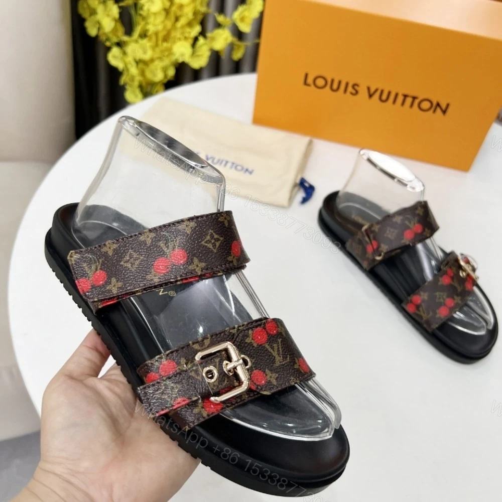 View 3 of LOUIS VUITTON X TAKASHI MURAKAMI BOM DIA FLAT COMFORT MULE BROWN 1AHM03