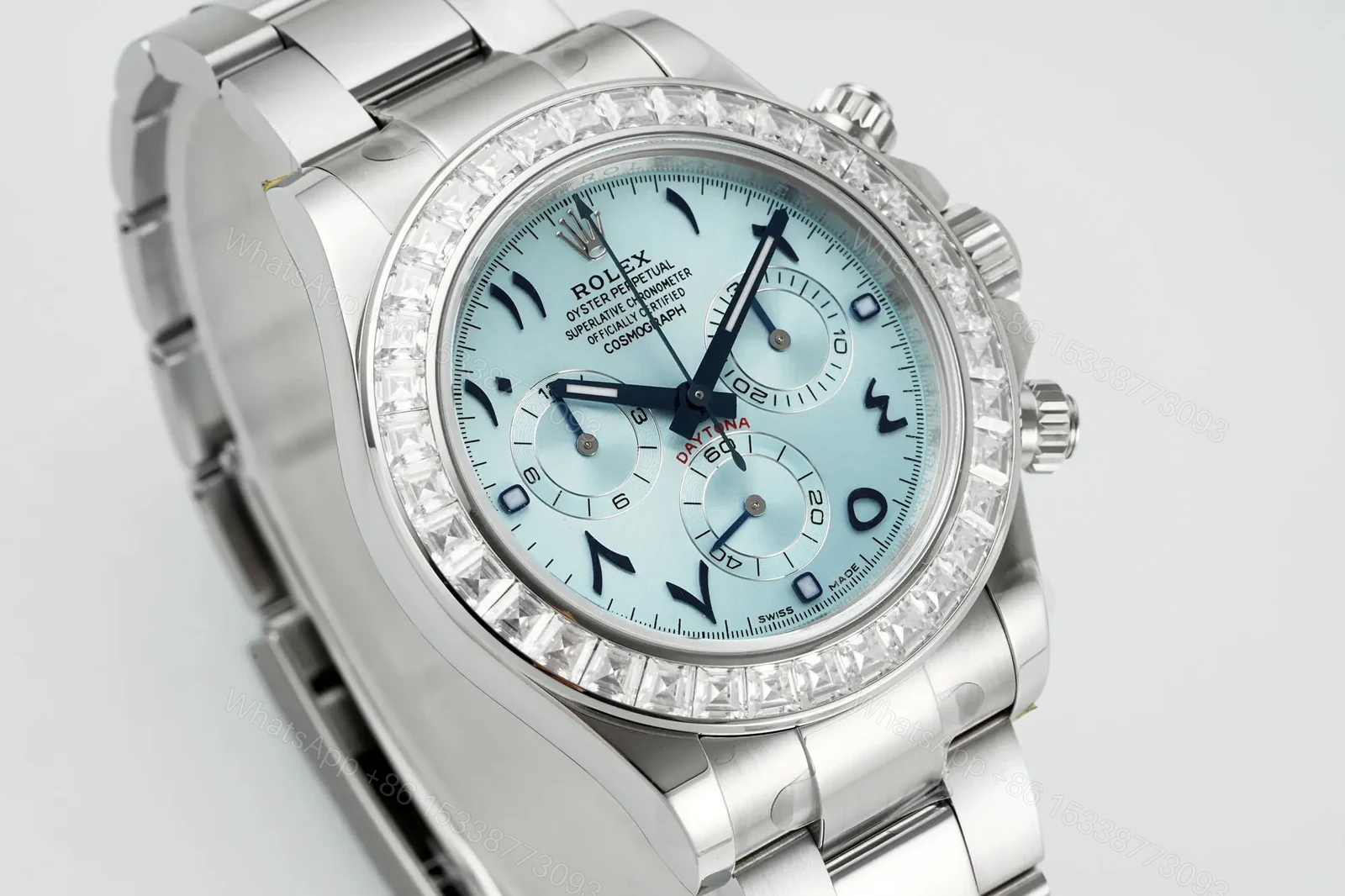 View 3 of Rolex Daytona 116506 Ice Blue Dial Diamond Bezel Platinum Watch RLX-DAY-116506-40-ICE-DIA