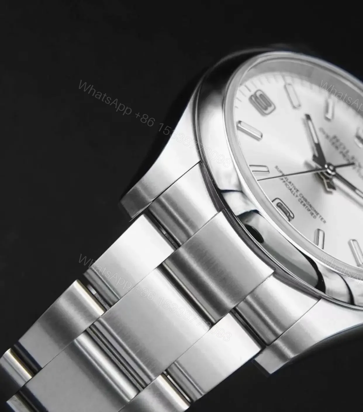 View 6 of Rolex Oyster Perpetual 36 Silver New Stainless Steel Bracelet Stunning 116000-0012