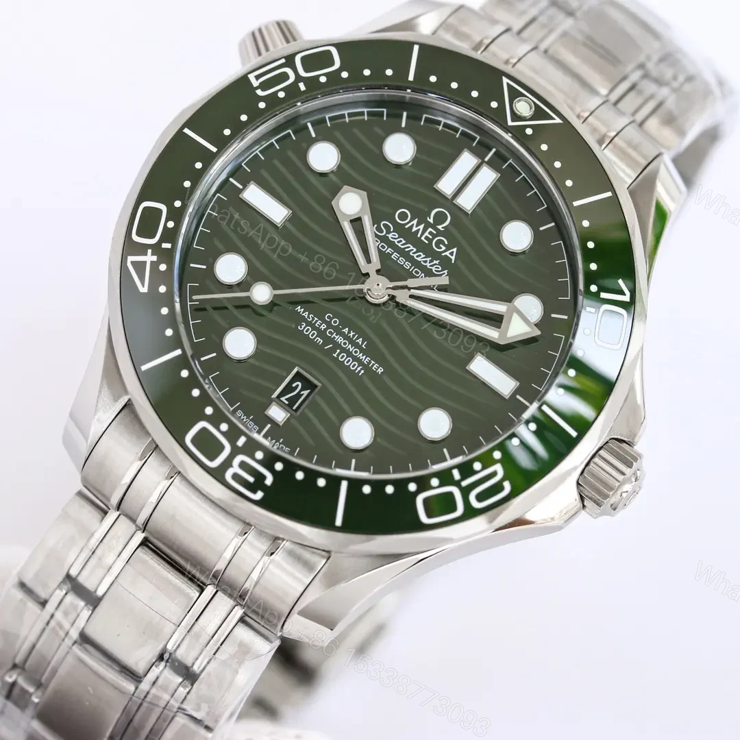 View 3 of Omega Seamaster 300M Replica Watch Blue and Grey Dial Stainless Steel Bracelet 42mm Case