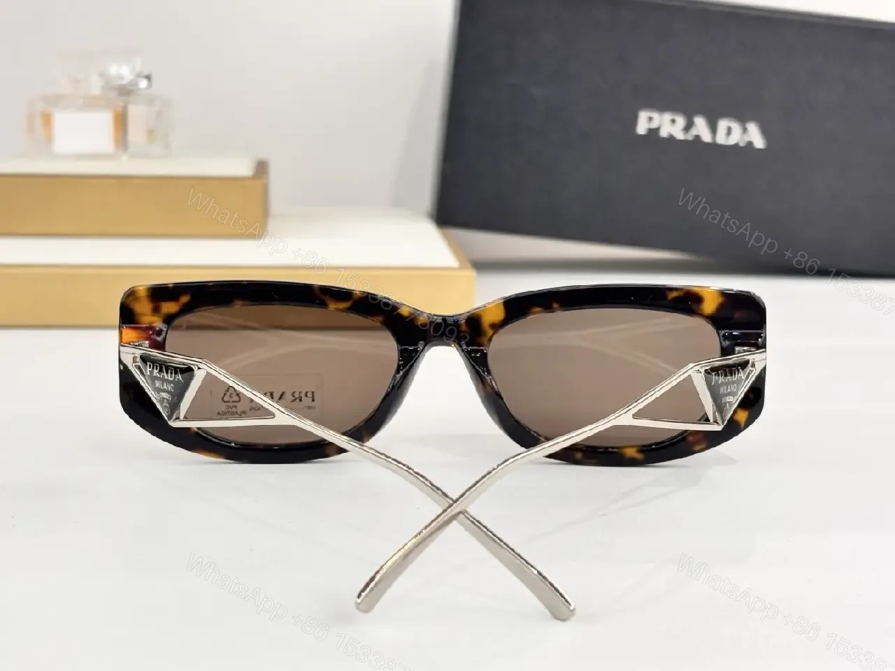 View 7 of Lilac-Gray Acetate Square Sunglasses with Gunmetal Accents, Premium Style