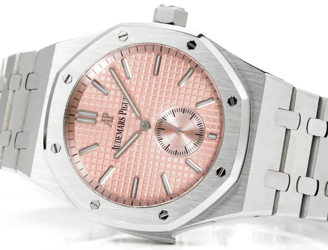 View 4 of JF Factory Audemars Piguet Royal Oak 26591IP Series Men’s Watch – Stainless Steel with Pink Dial