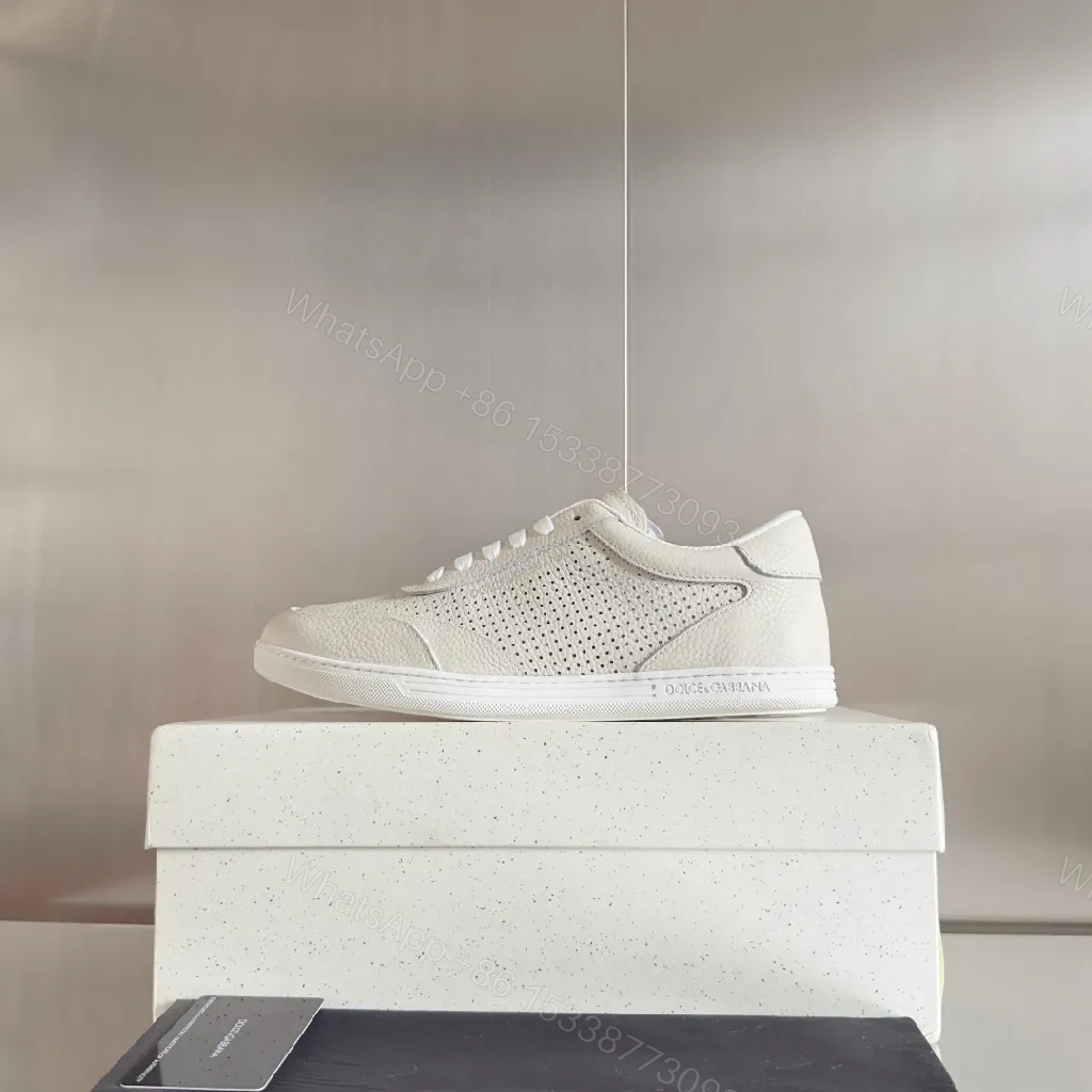 View 6 of Off-White Leather Sneaker: Minimalist, Perforated, Comfortable