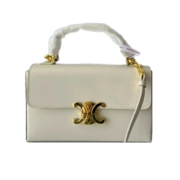 CELINE BOX TRIOMPHE IN NATURAL CALFSKIN WHITE 23CM — view 1