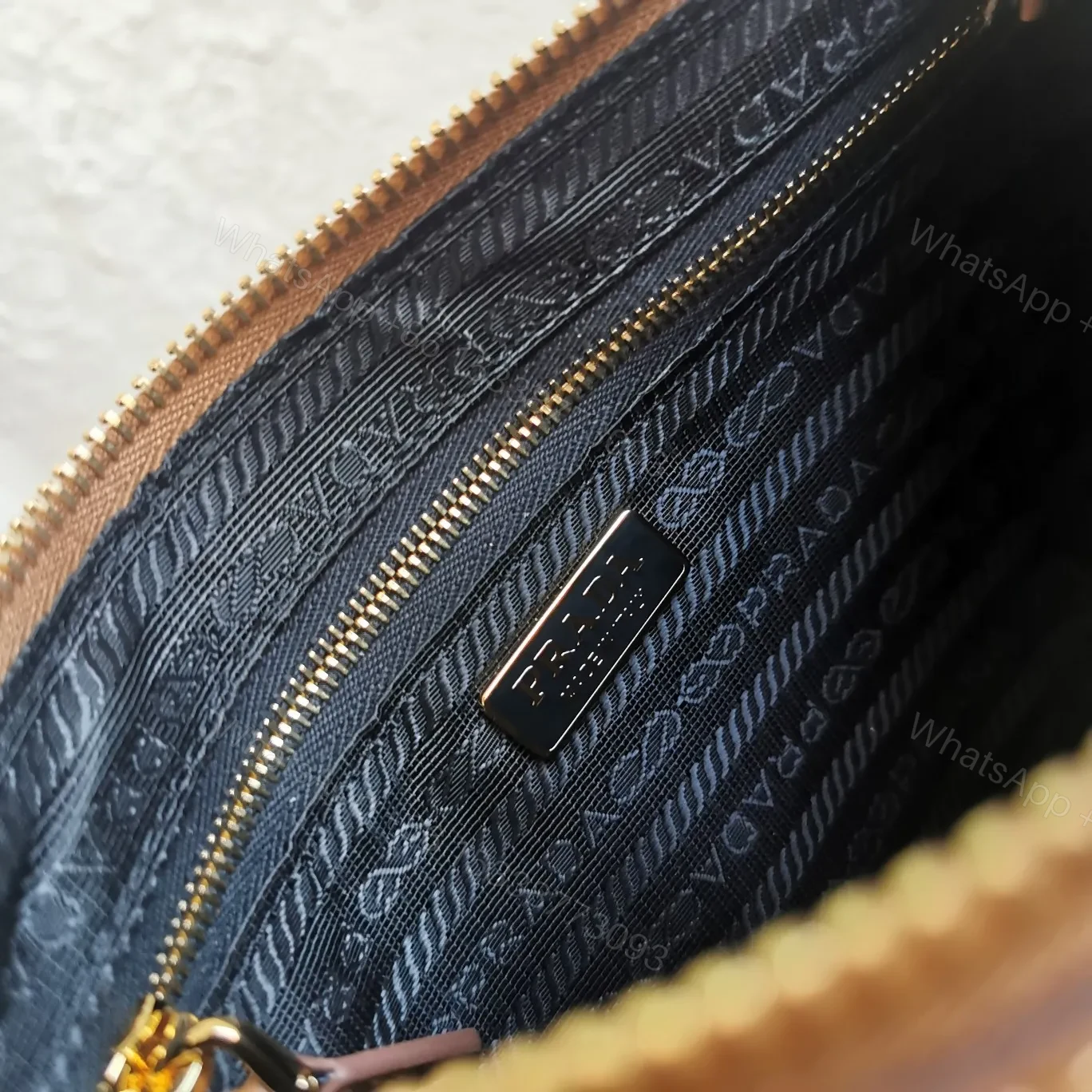 View 6 of Prada Leather Shoulder Bag Brown