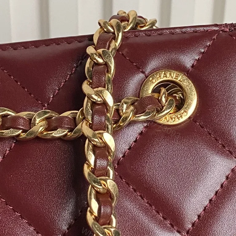 View 2 of Chic Quilted Velvet Bag with Gold Chain Strap â€” Luxury Everyday