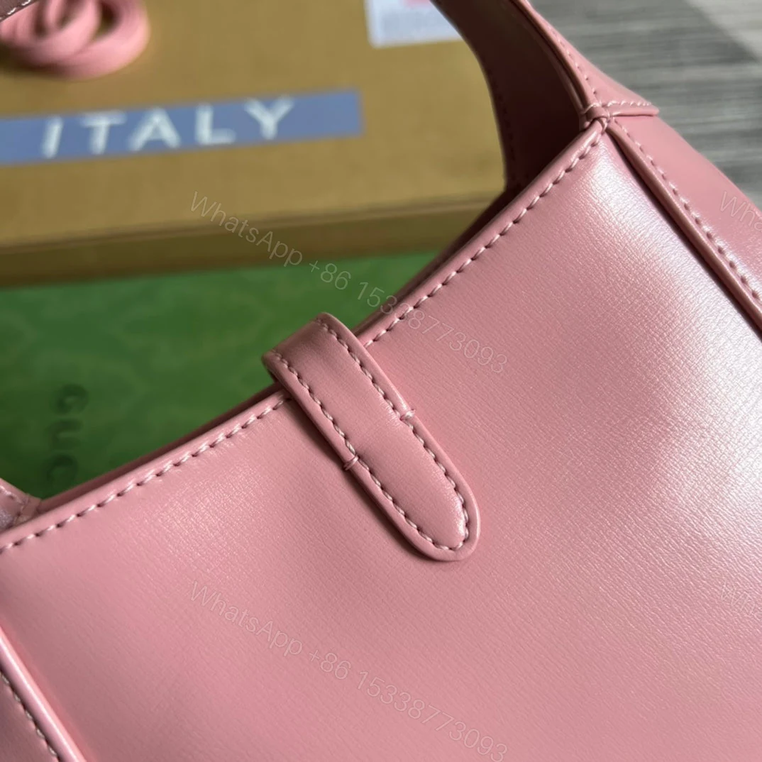 View 9 of GG JACKIE MINI 19 SHOULDER BAG IN PINK PATEL CALFSKIN