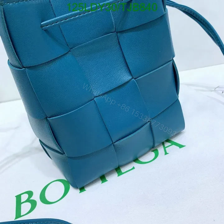 View 20 of Bottega Veneta Small Cross-Body Bucket Bag in Red BVF4722