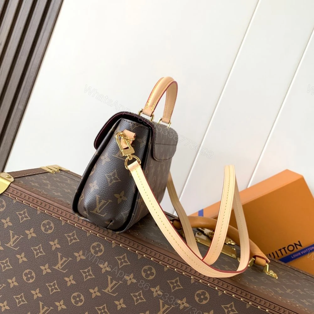 View 5 of Louis Vuitton Croisette Monogram Canvas Dark Brown 24cm