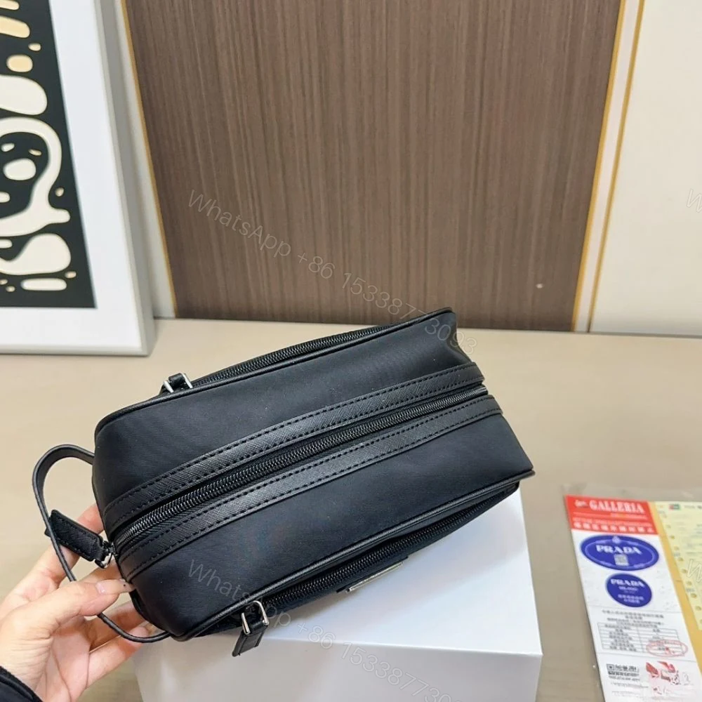 View 4 of Prada ReNylon and Saffiano Travel Black 22Cm