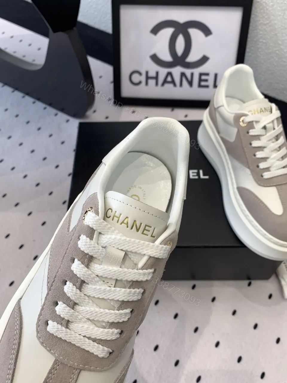 View 9 of Taupe Suede Leather Low-Top Sneakers with Lux Comfort