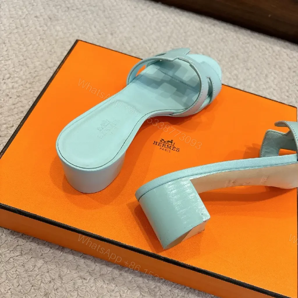 View 2 of Mint Blue H-Detail Sandals - City-Chic Comfort Slides