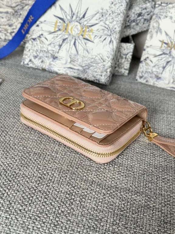 View 7 of blush pink Dior Oblique Cardholder: Compact Luxury Wallet