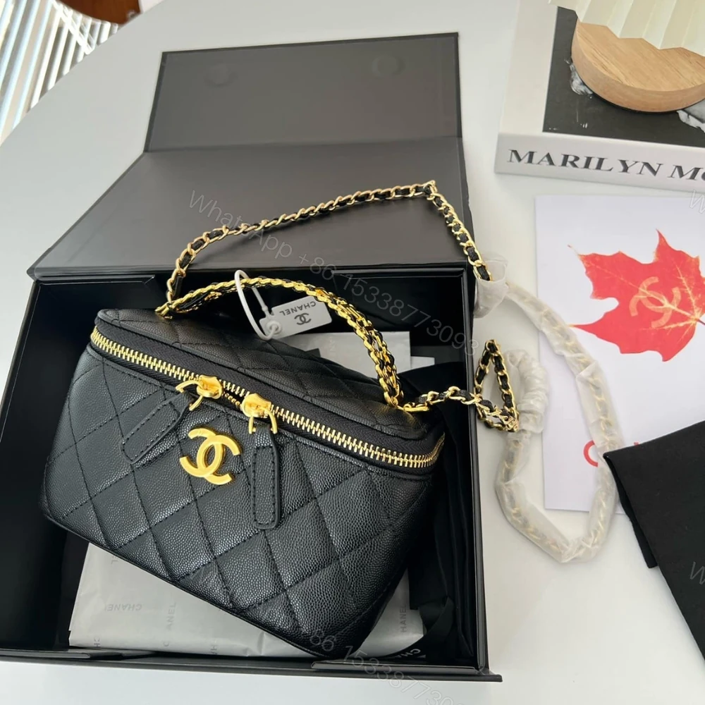 View 2 of Chanel Small Vanity Case SS22 Black 17Cm